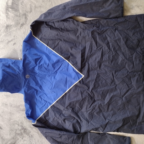 TORY BURCH SPORT Color Block Running Jacket, Cobalt Navy Blue, Size Large - Picture 3 of 7